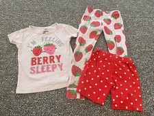 Carter's Girls 3-PIece Strawberry PJ Set Size 5