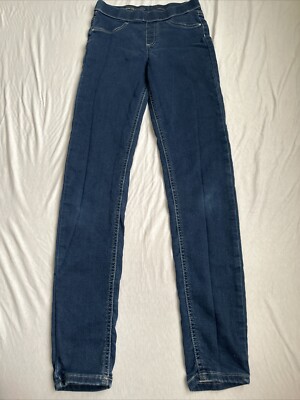 New GUESS Girls Big Knit Blue Denim Pull on Jeggings Size 16 Medium Wash 