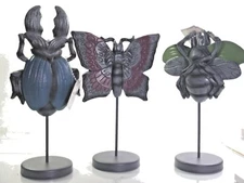 3 ankyo plastic figural rinoceros beetle BLACK MOTH, STAG BETTLE PICK YOUR LOT