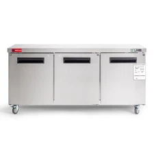 Commercial Undercounter Fridge, WESTLAKE 3 Door 72" W Worktop Cooler 17.7 Cu.ft