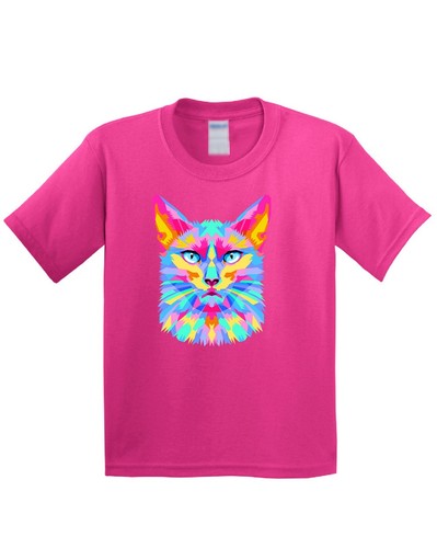 Cat Animal Lover Cute Kids T-Shirts Funny Colorfull Cats Gift USA Party Tee - Picture 10 of 14