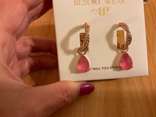 BP Resort Wear Collection Pink Topaz The Odessa Rose Gold Plated Earrings