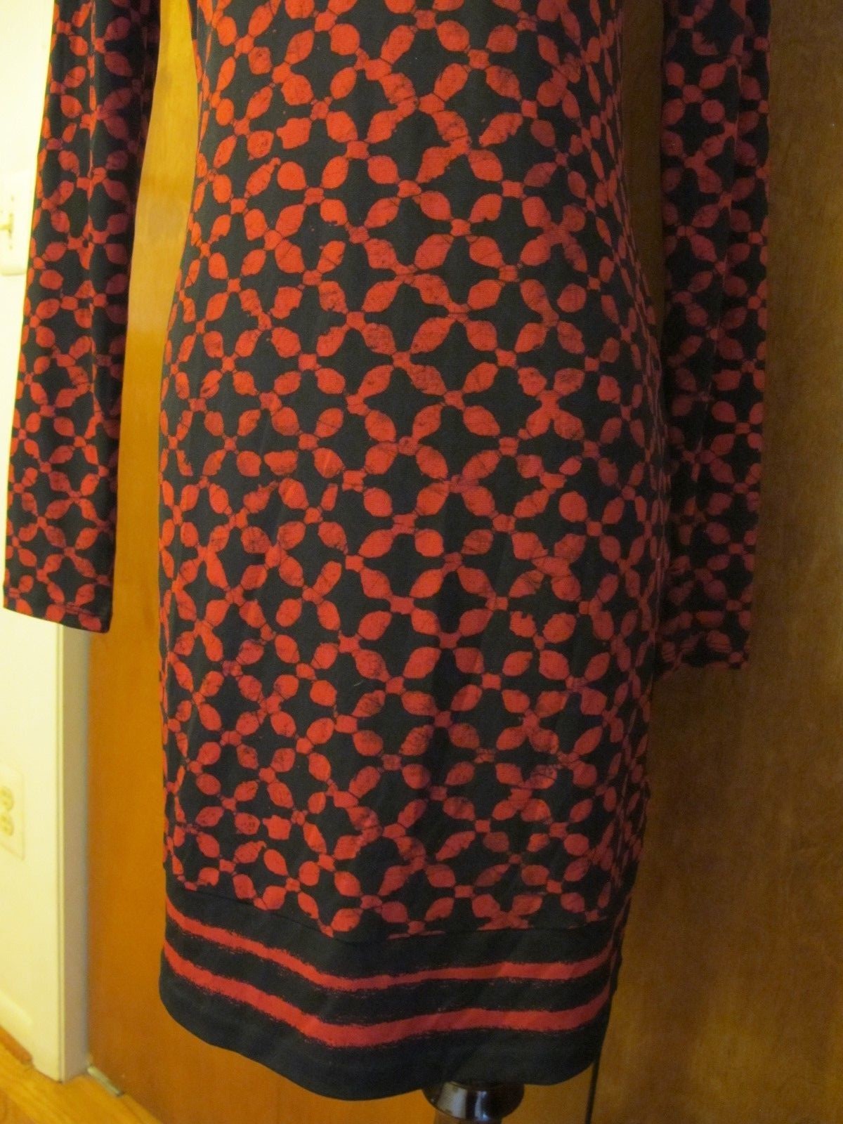 Michael Kors women’s printed red blaze boat neck jersey shift dress Xmall NWT