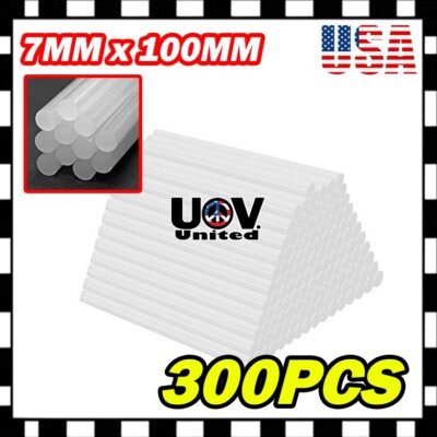 300PCS pack 7MM Clear White Glue Sticks Hot Melt for Arts Craft DIY Kit Set mini