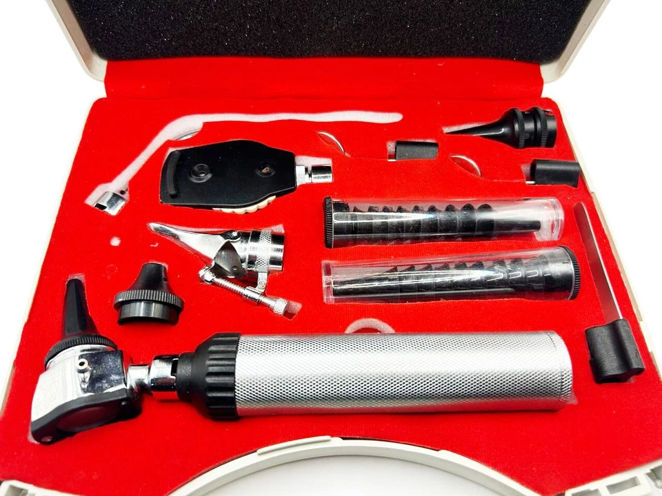 "Otoskop Ophthalmoskop Set Ohrenleuchte Diagnose Ohrtrichter HNO Otologie" ✅ - Bild 3 von 4