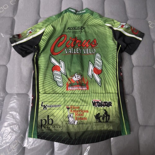 verge cycling jersey size XL Racing 7UP Pockets 3/4 Zip Men’s Green Stretch. - Picture 2 of 9