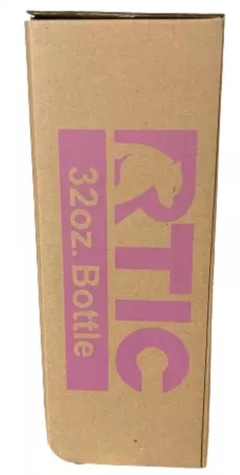 Botella de agua aislada al vacío RTIC 32 oz acero inoxidable metal flamenco rosa NUEVO Foto 3 de 4