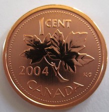2004P CANADA 1 CENT MAGNETIC SPECIMEN PENNY COIN
