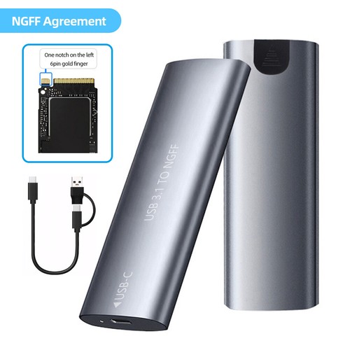 M.2 NGFF To USB 3.1 Hard Drive Case 5Gbps SSD Box for 2230/2242/2260/2280 SSD - Afbeelding 7 van 12