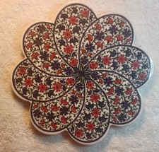 7" Ceramic Counter Trivet made in Turkey by Artnicea- Iznik Traditional 