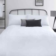 Duvet Cover Bedding Set Amalfi Pin Tuck by Serene White