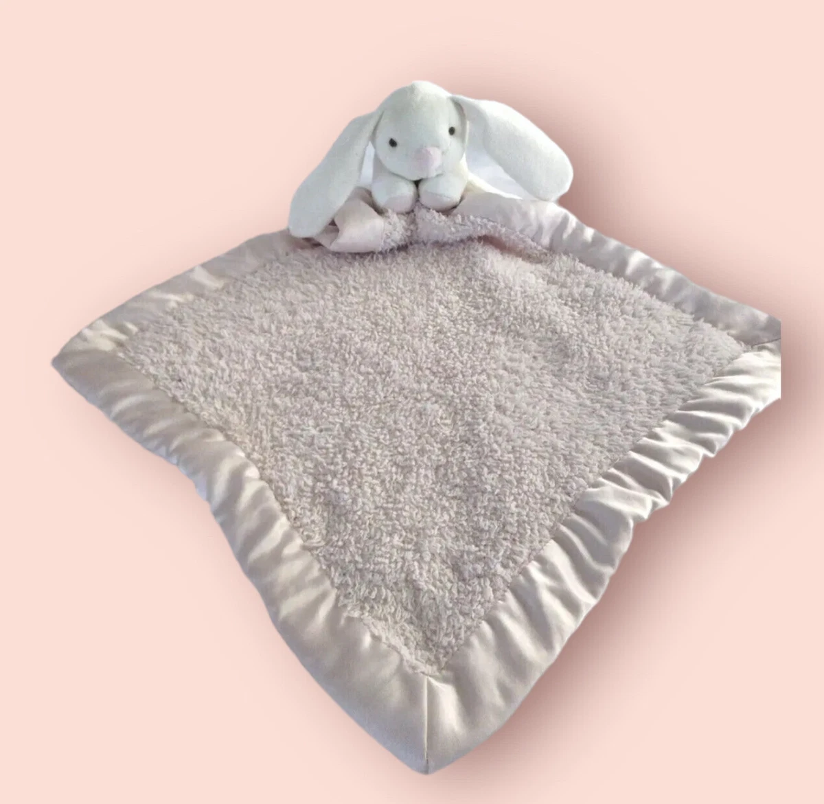 Barefoot Dreams CozyChic Bunny Rabbit Pink Baby Blanket Lovey