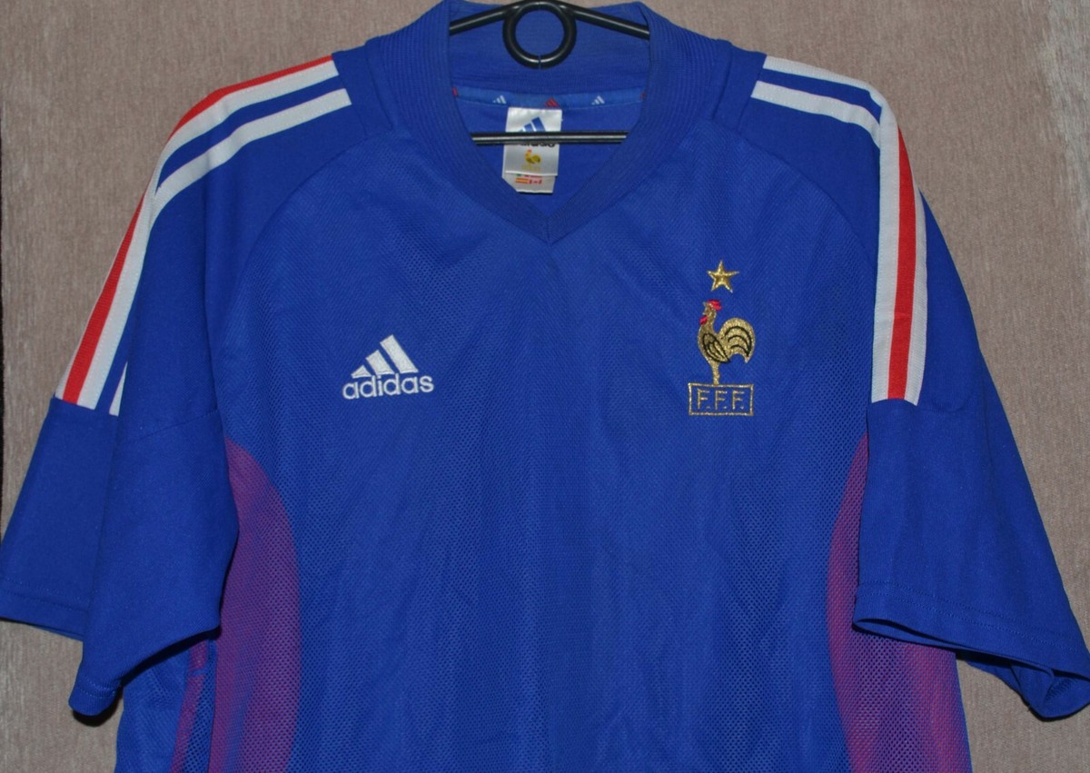 France National Team 2002 2003 2004 Home T-Shirt Adidas Jersey