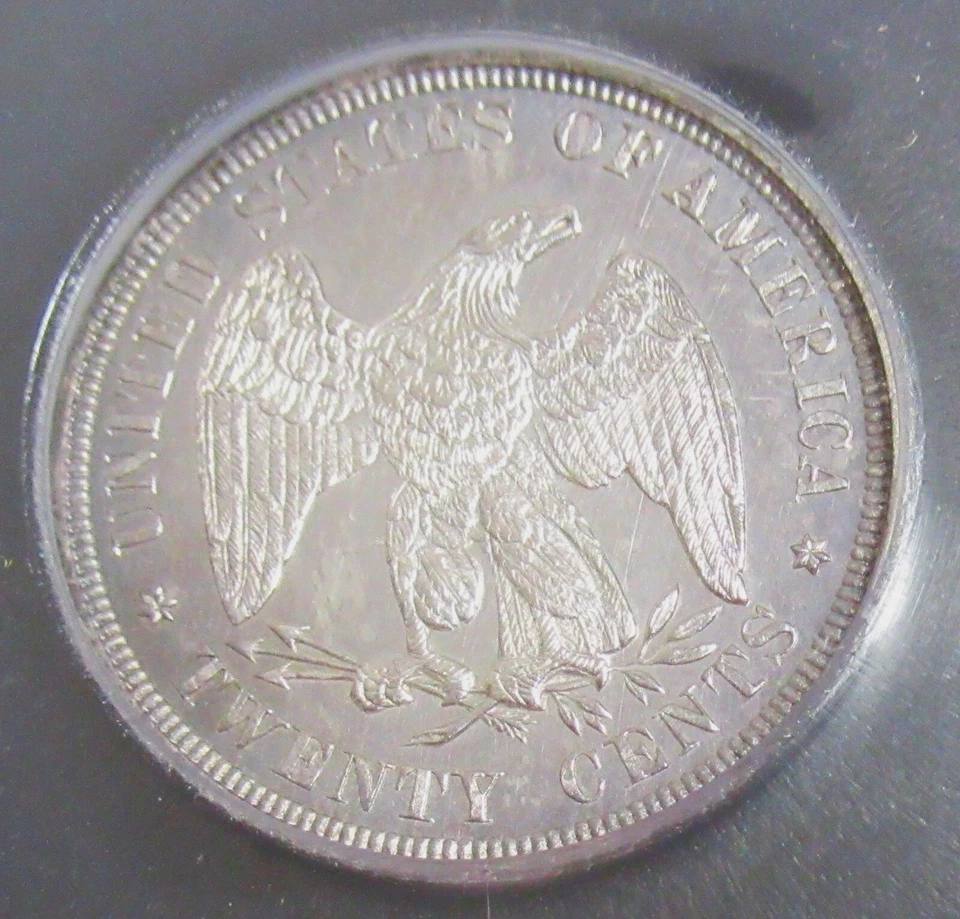 1876 20C PR63 ICG. PROOF. BF-3, R.4. RARE - Image 2 of 4