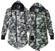 Giubbino uomo Mimetico Militare Cappuccio Impermeabile Giubbotto Primavera estat