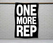 Motivational Gym Flag - Fitness Wall Art for Home and Garage Gym