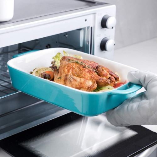Ceramic Bakeware Set, Rectangular Baking Dish for Cooking, Kitchen, Cake Dinner, - Picture 3 of 6