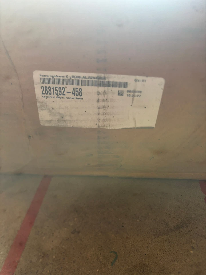 Polaris Aluminio Techo-Negro 4 Asientos RZR Polaris Parte #2881592-458 NUEVO Foto 2 de 4