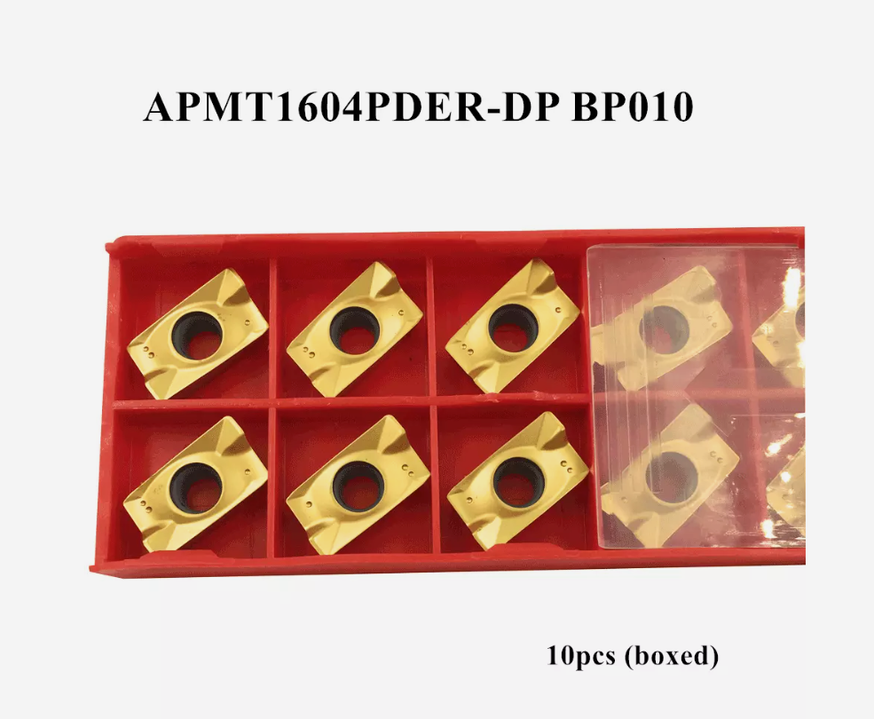 10-Piece APMT1604PDER-DP Carbide Milling Inserts – Precision 90-Degree End Mill Holder Replacement for Enhanced Durability and Performance