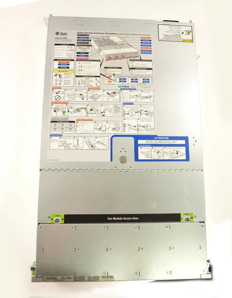  SunFire x4450 4-Xeon 7300s 128GB DDR2 4-146GB HDDs, NIC, SAS Card, 2 PSUs Fiber - Image 3 of 4
