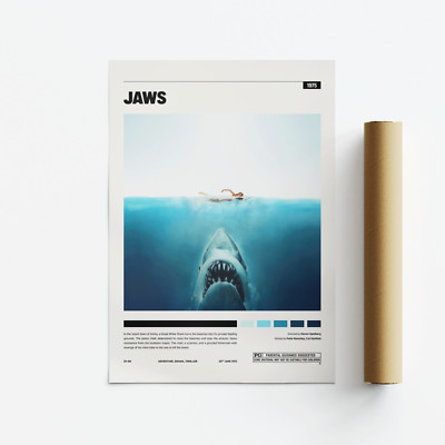 Jaws, Minimalist Movie / Film Art Poster