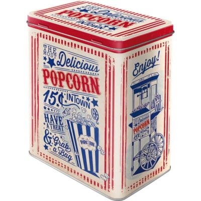 Nostalgic-Art - Metal Food Coffee Storage Tin Container Box - USA Popcorn