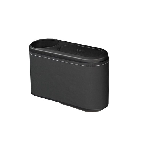 1pc Car Trash Can Hanging Trash Bin Garbage Box Drink Holder Organizer Accessory - Picture 13 of 13