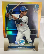 Kenta Bright 2023 Topps Bowman NPB #114 01/50 Chrome Refractor Chunichi Dragons