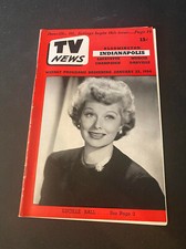 TV News Indianapolis JANUARY 1954 Lucille Ball Cover