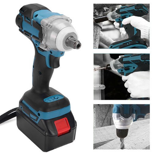 Cordless Electric Impact Wrench Brushless Rattle Gun 1/2" Driver with 2x Battery - Picture 5 of 11