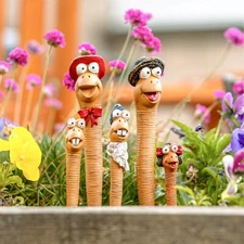 5pc Garden Worms Ornaments Home Miniature Plant Flower Pots Patio Outdoor Decor