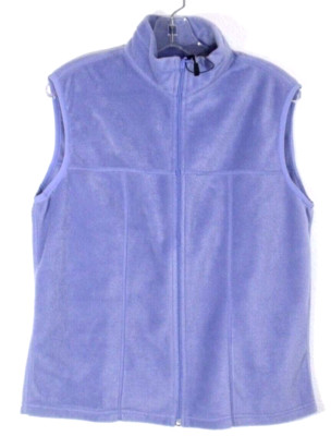 North End Ladies Fleece Full Zip Vest Violet Size L NWT