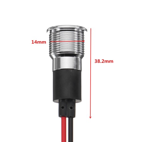 Chrome 8/10/12/14/16mm LED Dash Panel Warning Pilot Light Indicator Lamp Car Van - Picture 10 of 41