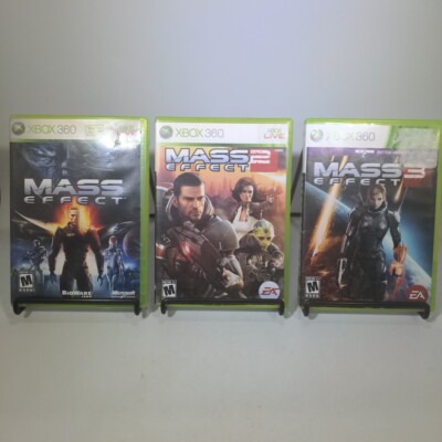 Lot Of 3 Xbox 360 Mass Effect Video Games, Mass Effect, Mass Effect 2 &3 #ML