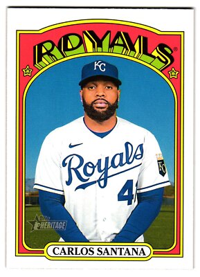 2021 Topps Heritage #715 Carlos Santana SP