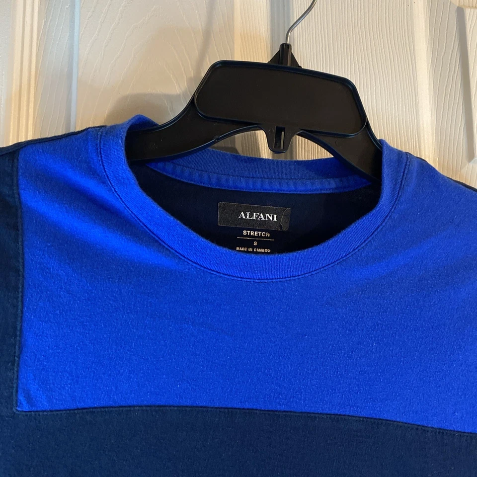 Alfani Para Hombres S PEQUEÑA T-Shirt Camiseta Geométrica Elastizada Adulto Calce Cómoda Delgada Informal  Foto 4 de 4