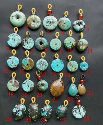 Genuine Hubei Turquoise beads,natural turquoise pendants