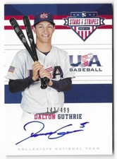 Dalton Guthrie 2017 Panini USA Baseball Stars & Stripes Autograph #8 /499 Rookie
