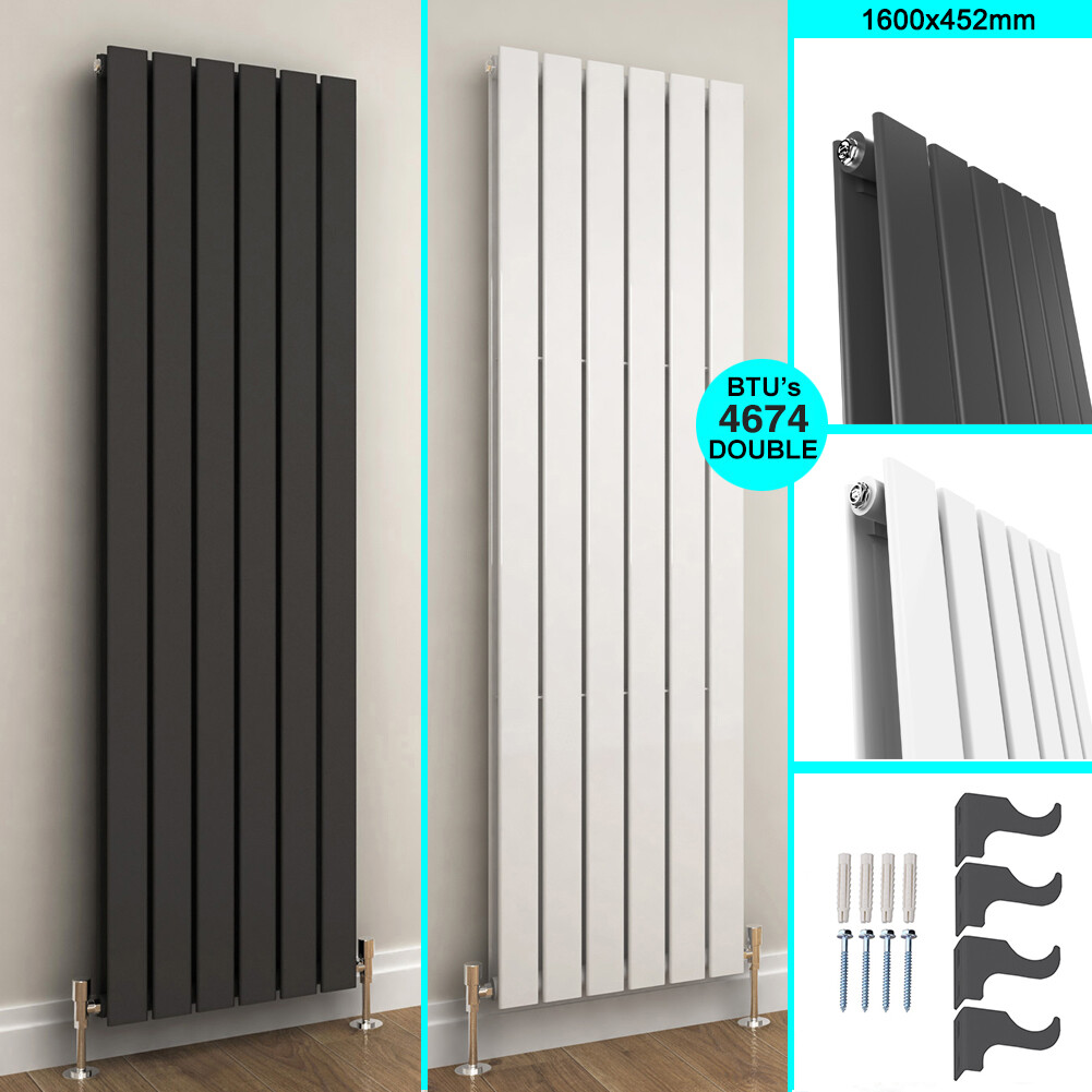 Vertical Radiator 1800 1600 Flat Panel Oval Column Central Heating Tall ...