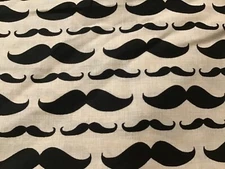 Black tan Mustache pride mask masks reversible women men teen cotton 3 layer new