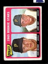 1965 TOPPS #143 PIRATES ROOKIES JOHN GELNAR/JERRY MAY GOOD+ (RC) PIRATES *X44365