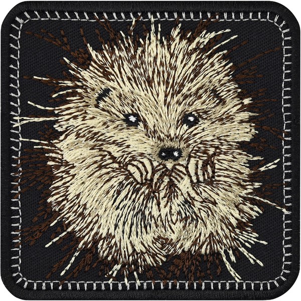 Igel AufnäHer Waldtiere Hedgehog Patch Applikation Gestickt Wildleben-image
