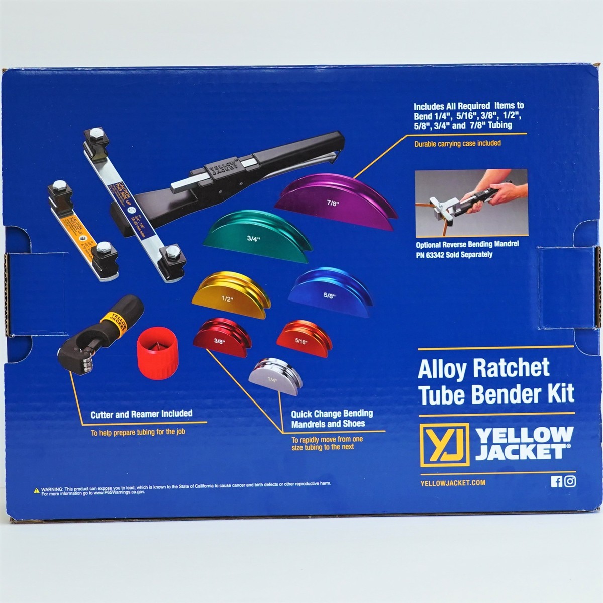 Yellow Jacket 63331 Alloy Ratchet Tube Bender Kit Cutter and