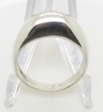 Modern Sterling Silver 925 Raised Dome Band Ring Size 8