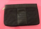 Whiting & Davis Vintag Black Mesh/Leather Clutch Evening Bag w/ Shoulder Strap
