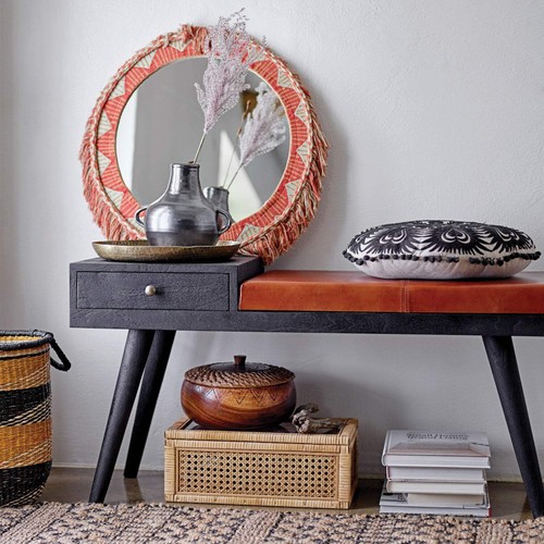 Vetrine in legno di rattan intrecciato con coperchio in vetro | 2 misure - Foto 4 di 16