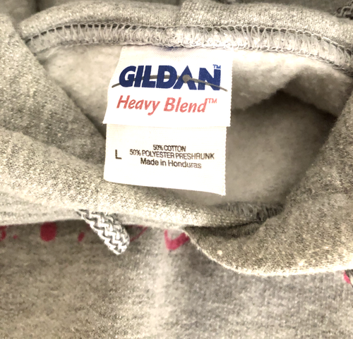 Vintage Lucky Bucky Logo graues Sweatshirt mit rosa Schriftzug & Grafik Größe Large - Bild 6 von 7