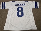 Troy Aikman Signed XL White Jersey Beckett Witness Auto Dallas Cowboys Football 