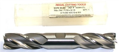 Regal 050462 7/8'' Diameter 7/8'' Shank 4 Flute Double End HSS End Mill