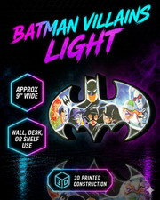 Letrero colgante de pared con logotipo LED de Batman - Luz nocturna para fanáticos